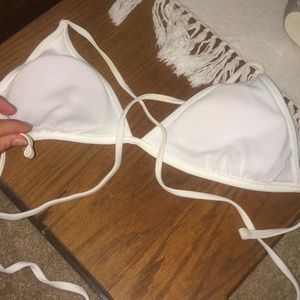 Criss cross white bikini top